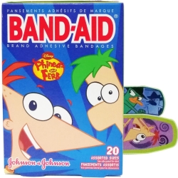 Band Aid Phineas and Ferb Yara Bandı 20 Adet Karışık Ölçü - Band Aid