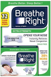 Breathe Right Burun Bandı Şeffaf Renk 72 Adet - Breathe Right