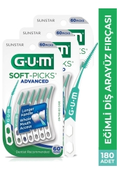 GUM Soft Picks Eğimli Ara Yüz Fırçası 180 Adet - 1