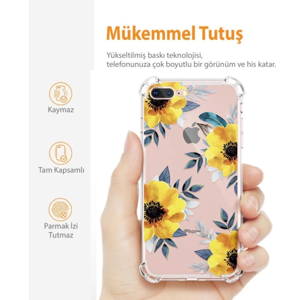 Gviewin iPhone 7 Plus/8 Plus Telefon Kılıfı Sunflowers/Yellow - 8