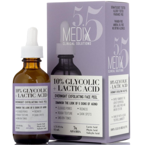 Medix 5.5 10% Glycolic + Lactic Acid Peeling Yüz Serumu 52ML - 1