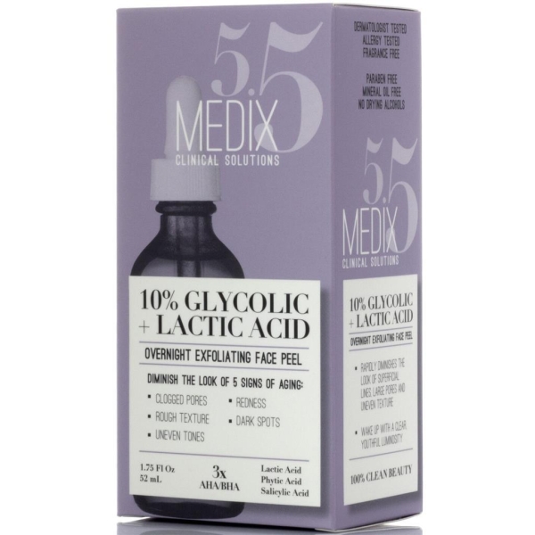 Medix 5.5 10% Glycolic + Lactic Acid Peeling Yüz Serumu 52ML - 2