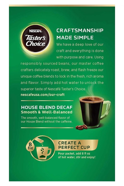 Nescafe Tasters Choice Decaf House Blend Kafeinsiz Hazır Kahve 5 Adet - 2