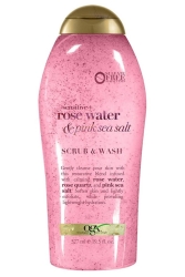 OGX Rose Water & Pink Sea Salt Peeling ve Vücut Şampuanı 577ML - 1