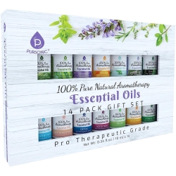 Pursonic 100% Pure Natural Essential Oils 14x10ML - 1