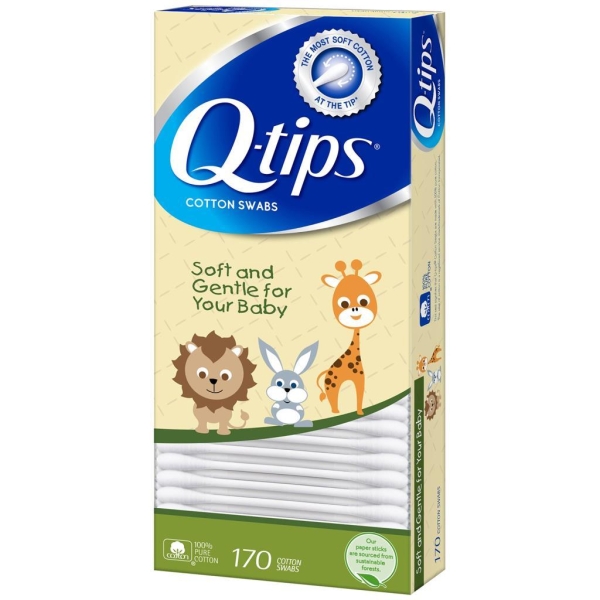 Q-tips Bebekler İçin Pamuklu Çubuk 170 Adet - 1