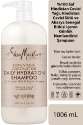 Shea Moisture %100 Saf Hindistan Cevizi Yağlı Günlük Nemlendirici Şampuan 1006ML - Shea Moisture