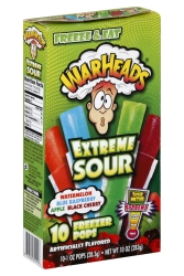 WarHeads Extreme Sour 10 Freezer Pops 283.5GR - WarHeads